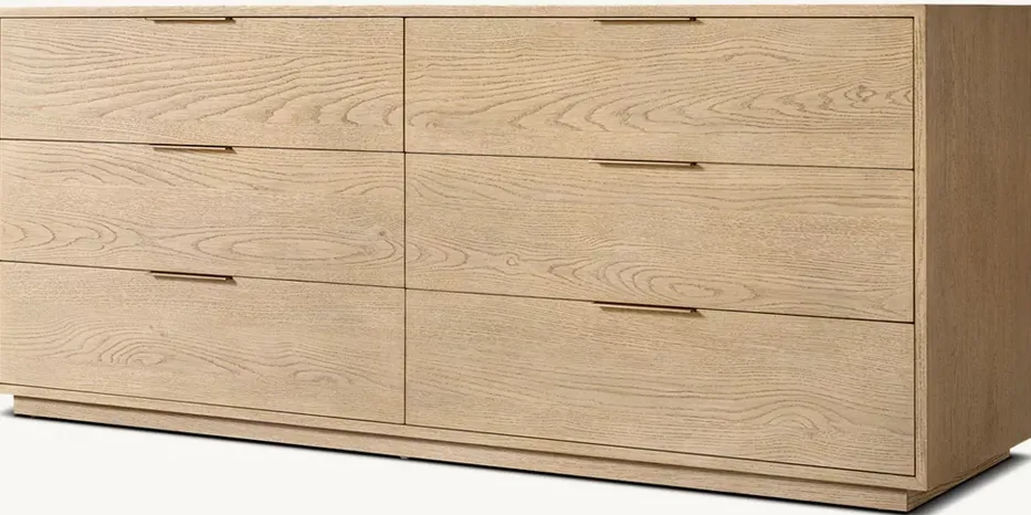 Commode Briançon en chêne 6 tiroirs, vue 2 sur 6