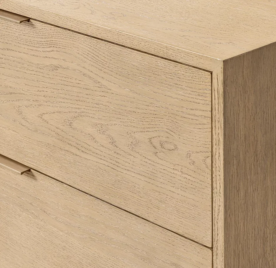 Commode Briançon en chêne 6 tiroirs, vue 5 sur 6