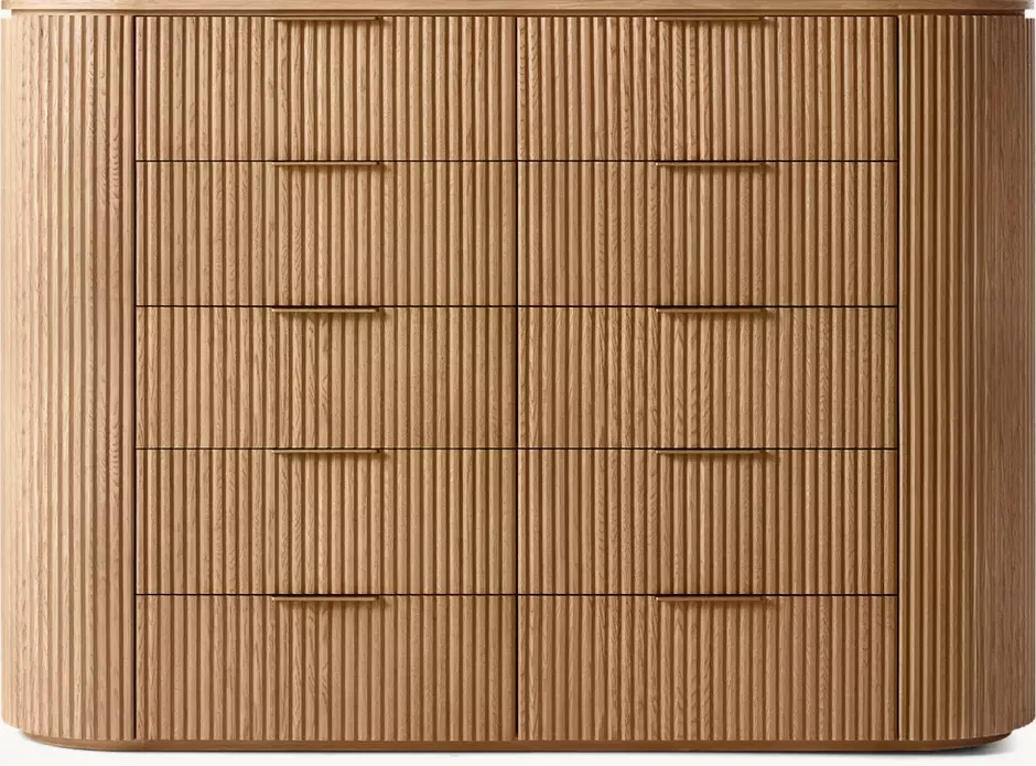 Commode Fayence en chêne 10 tiroirs, vue 4 sur 4