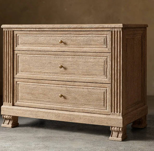 Commode Goult en chêne 3 tiroirs — commodes