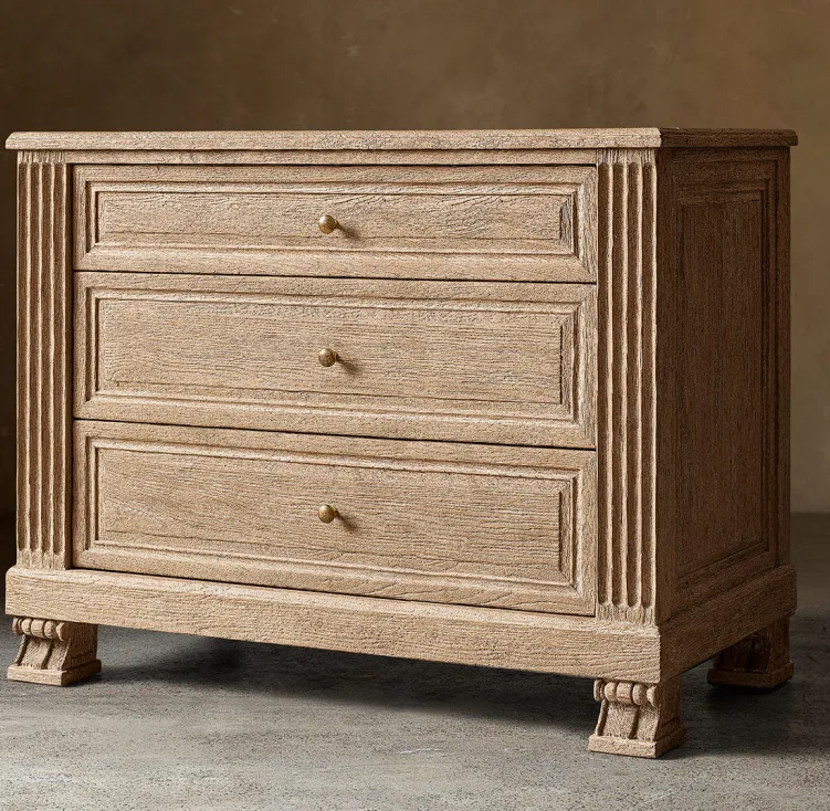 Commode Goult en chêne 3 tiroirs, collection commodes ELWOOD HOME