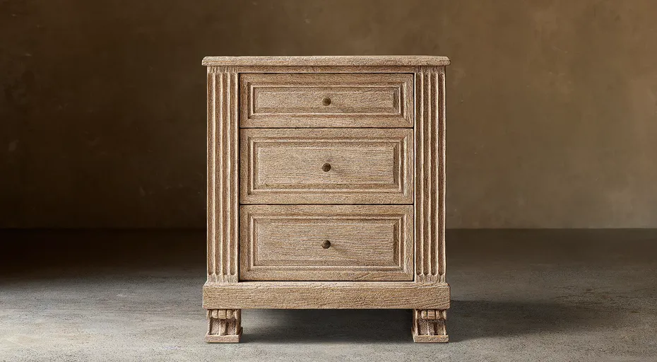 Commode Goult en chêne 3 tiroirs, vue 4 sur 4