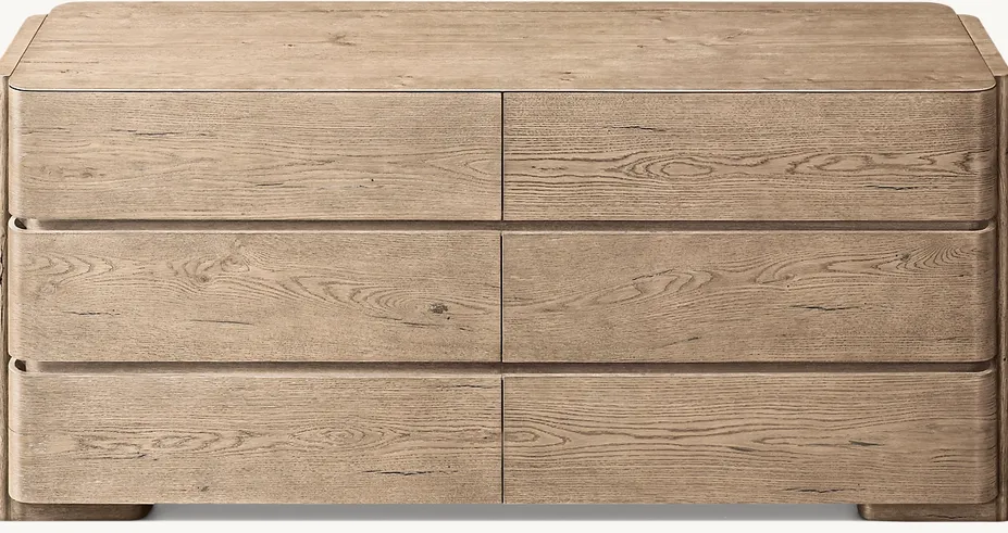 Commode Labeaume 6 tiroirs rustique, vue 3 sur 6
