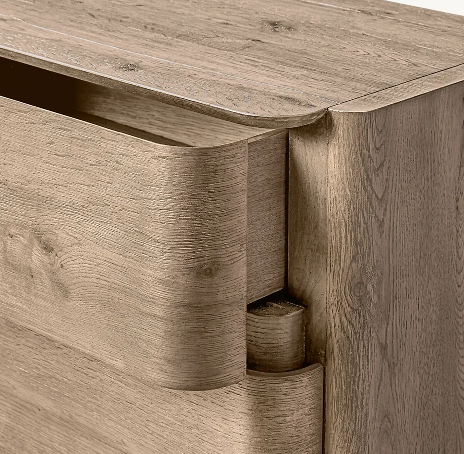 Commode Labeaume 6 tiroirs rustique, vue 5 sur 6