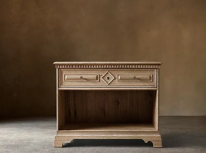 Commode Lacoste en chêne 3 tiroirs, vue 4 sur 4