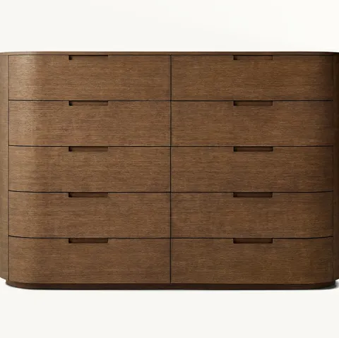 Commode Lunel en bois massif 10 tiroirs — commodes