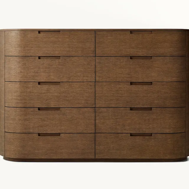 Commode Lunel en bois massif 10 tiroirs — commodes