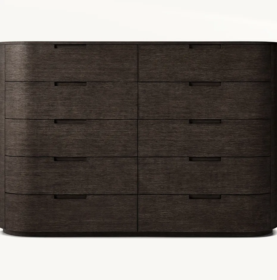 Commode Lunel en bois massif 10 tiroirs, vue 2 sur 5