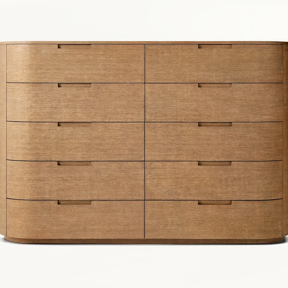Commode Lunel en bois massif 10 tiroirs, vue 5 sur 5