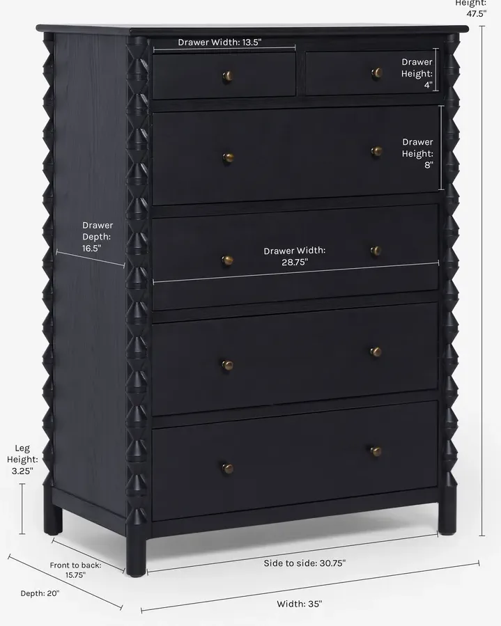 Commode Lussan en chêne, vue 3 sur 6