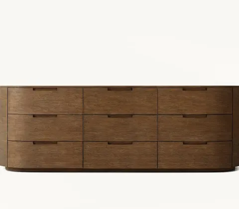 Commode Ménerbes en bois massif 9 tiroirs — commodes