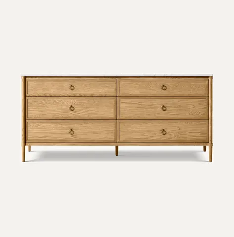 Commode Névache en marbre 6 tiroirs — commodes