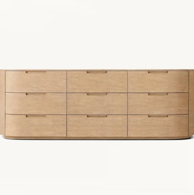Commode Peille en bois massif 9 tiroirs — commodes