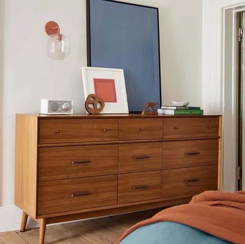 Commode Sauve 9 tiroirs mid-century — commodes