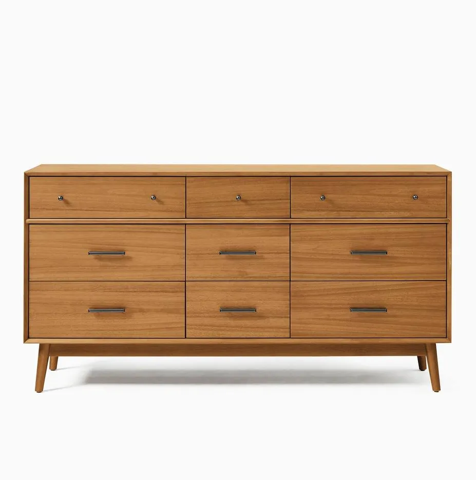 Commode Sauve 9 tiroirs mid-century, vue 3 sur 4