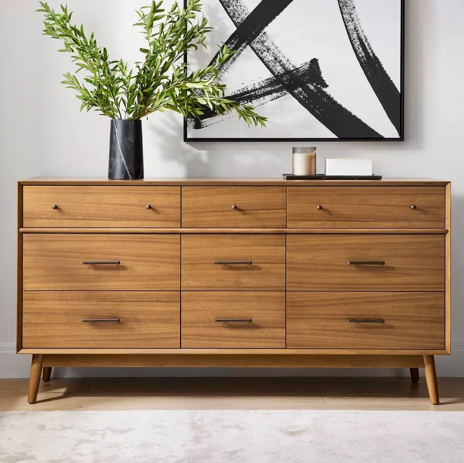 Commode Sauve 9 tiroirs mid-century, vue 4 sur 4