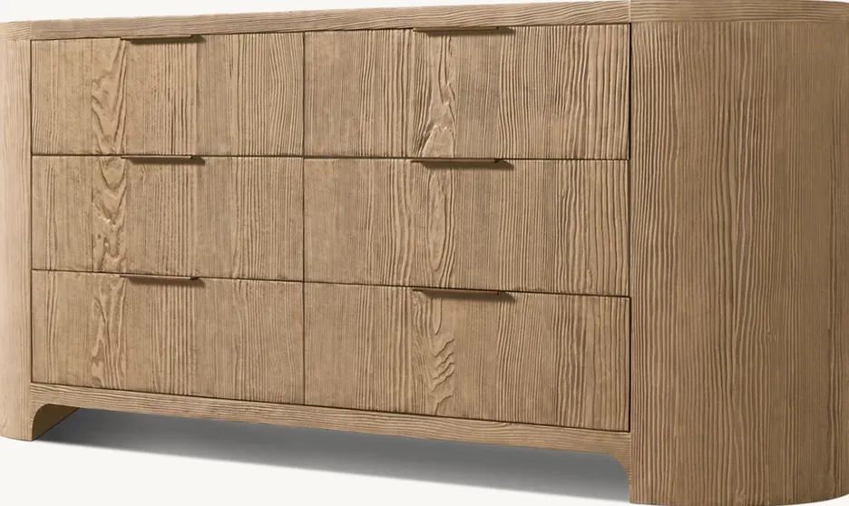 Commode Seillans en chêne 6 tiroirs, vue 2 sur 6