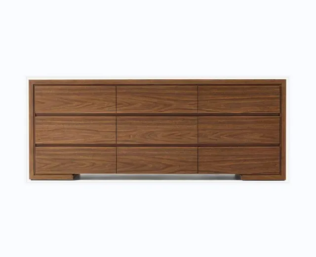 Commode Sommières en bois massif brun — commodes