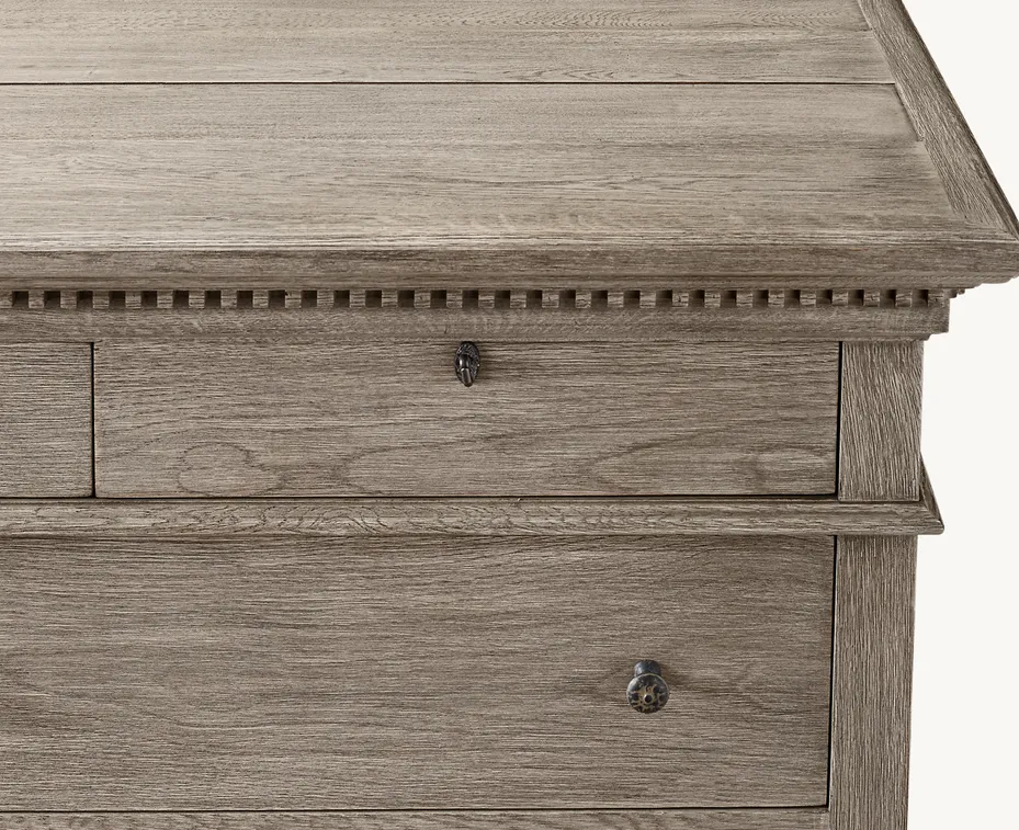 Commode Tournon en chêne gris 7 tiroirs, vue 3 sur 6