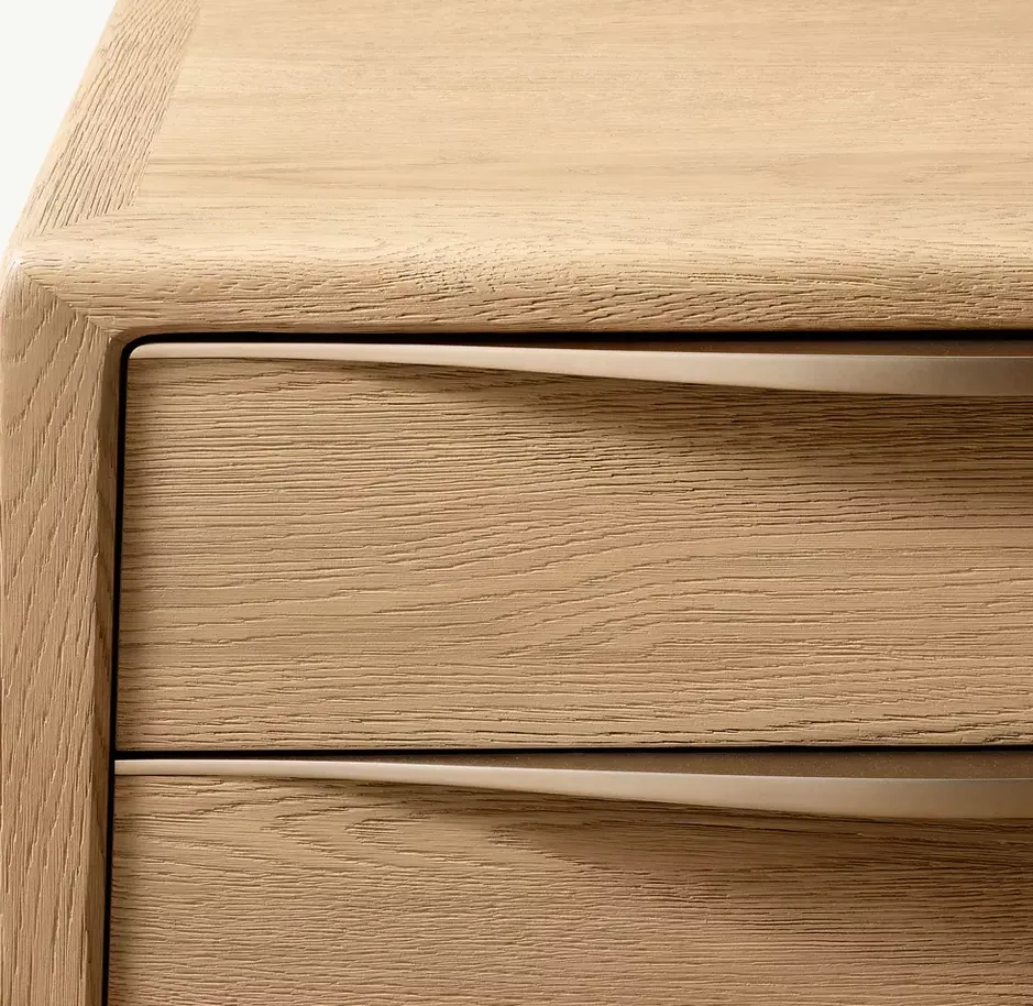 Commode Vence en placage de chêne 6 tiroirs, vue 4 sur 4