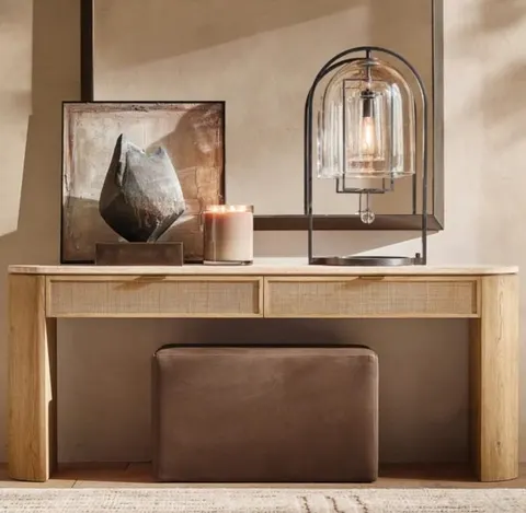 Console Auray en travertin — tables basses et d'appoint