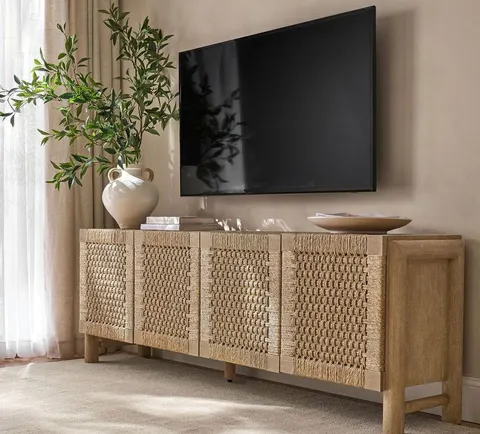 Console Dieulefit en placage de bois massif — tables basses et d'appoint