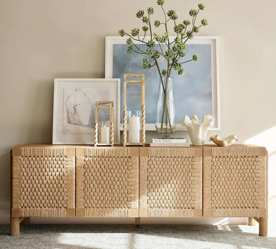 Console Dieulefit en placage de bois massif, vue 3 sur 4