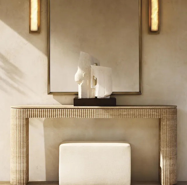 Console Duras en travertin — tables basses et d'appoint