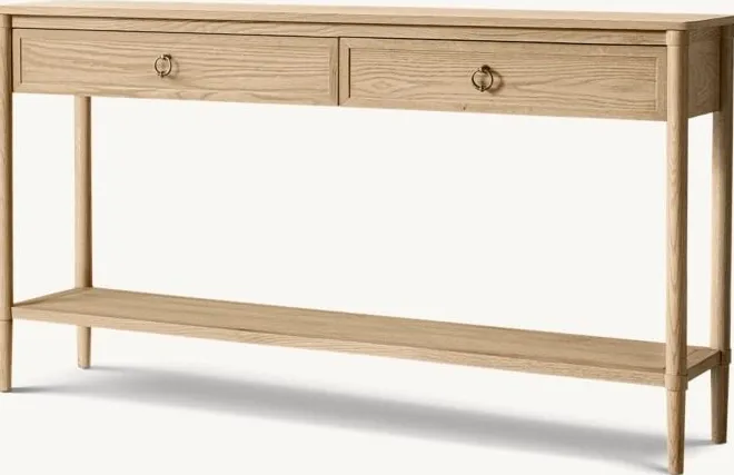 Console Gerberoy en placage de bois massif, vue 2 sur 5