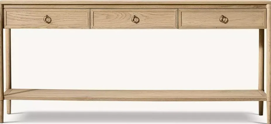Console Gerberoy en placage de bois massif, vue 3 sur 5