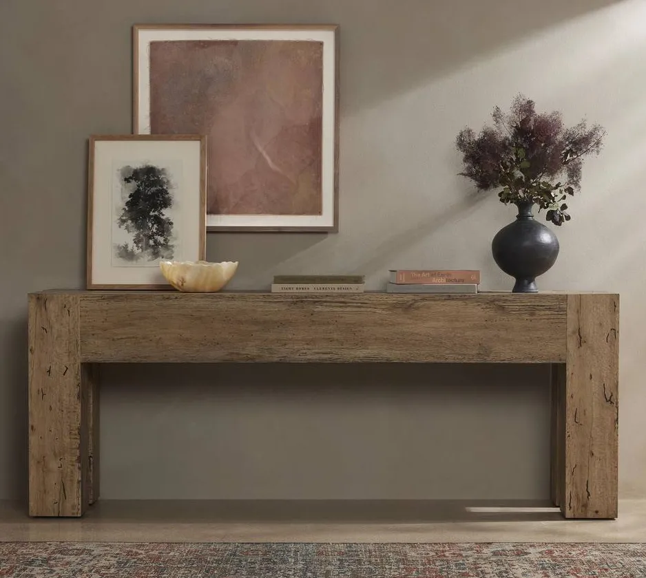 Console Grignan en placage de chêne, vue 2 sur 4