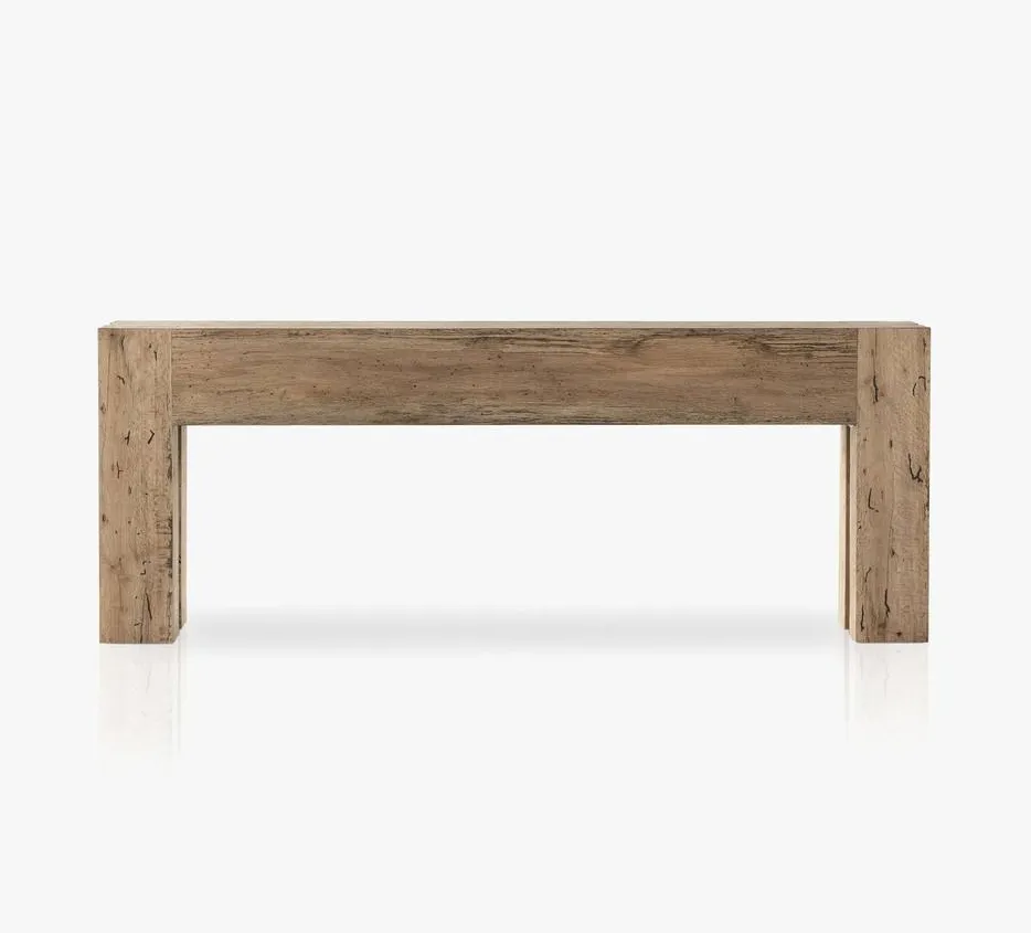 Console Grignan en placage de chêne, vue 3 sur 4