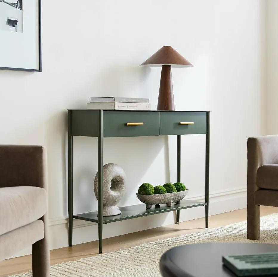 Console Guéthary en laiton, collection tables basses et d'appoint ELWOOD HOME