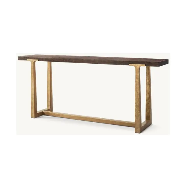 Console Limoux en placage de bois massif — tables basses et d'appoint