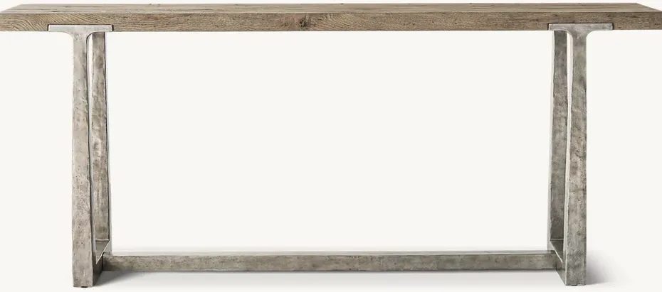 Console Limoux en placage de bois massif, vue 2 sur 5