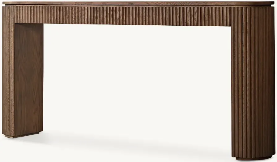 Console Louhans en chêne brun, vue 4 sur 5