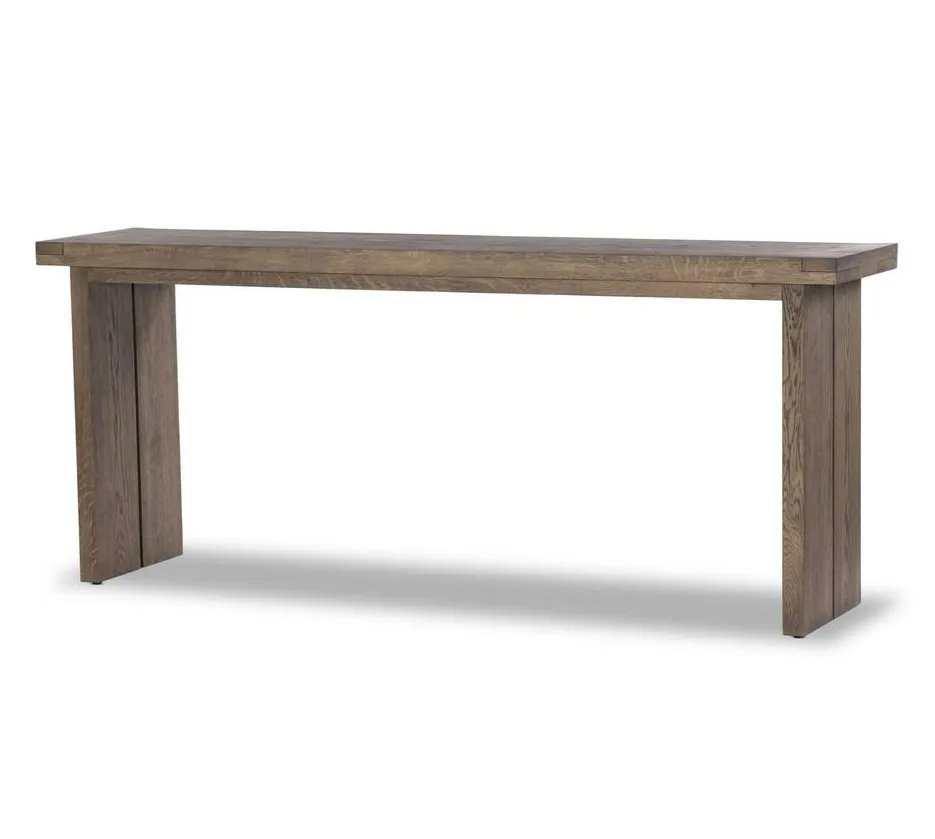 Console Lussan en placage de chêne, vue 4 sur 4