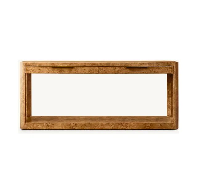Console Menthon en placage de bois massif — tables basses et d'appoint