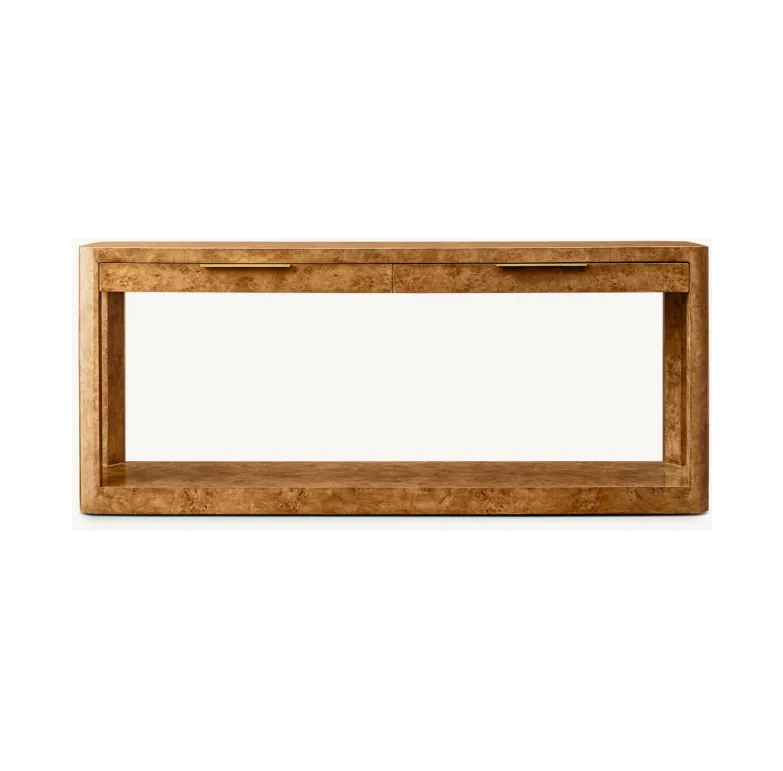 Console Menthon en placage de bois massif, collection tables basses et d'appoint ELWOOD HOME