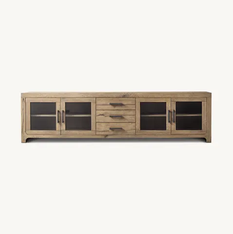 Console Millau en chêne 4 portes — tables basses et d'appoint