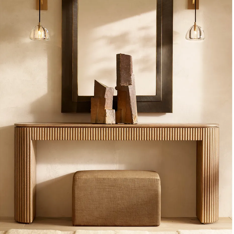 Console Orthez en chêne, collection tables basses et d'appoint ELWOOD HOME