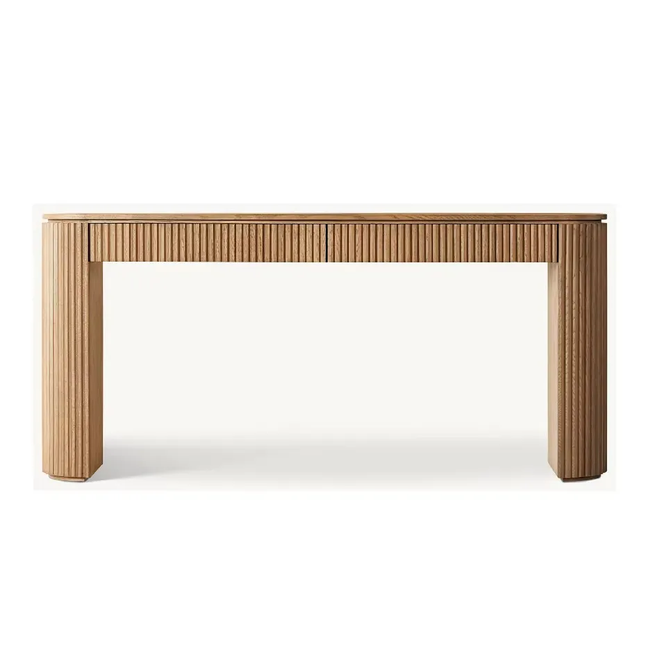 Console Orthez en chêne, vue 5 sur 6