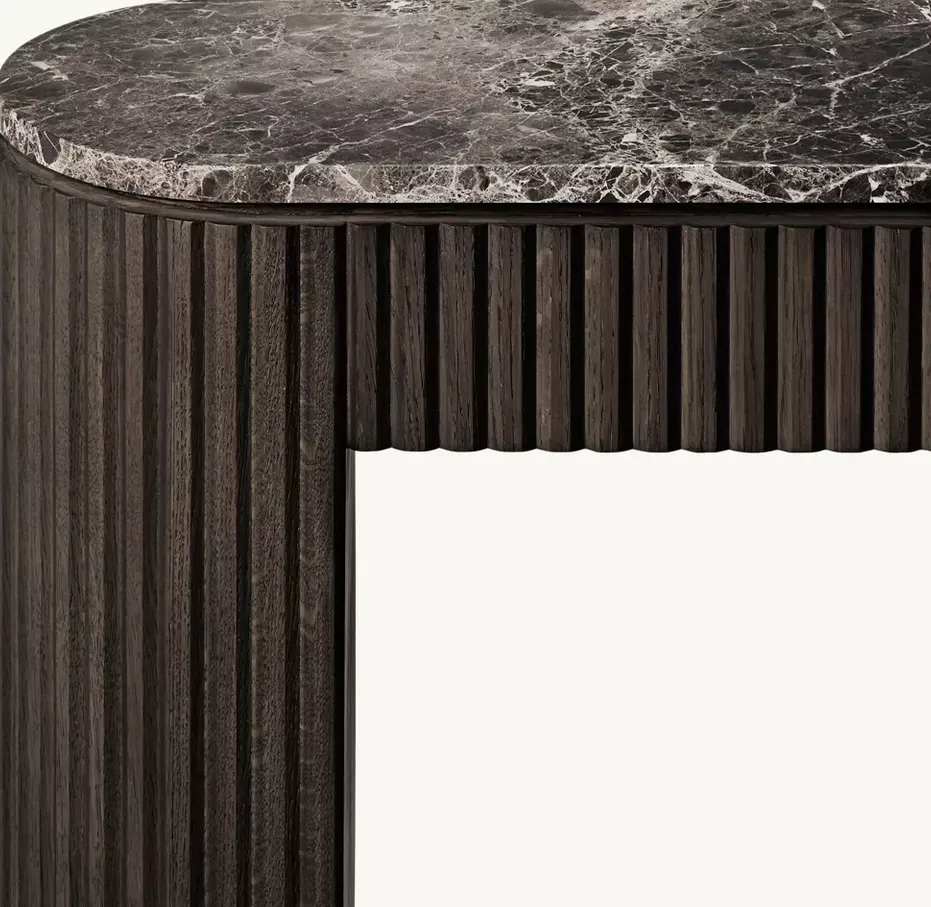 Console Sare en chêne brun, vue 3 sur 4