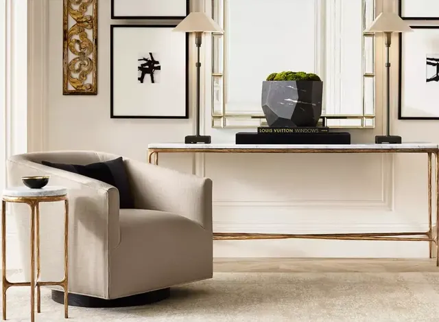 Console Sospel en marbre — tables basses et d'appoint