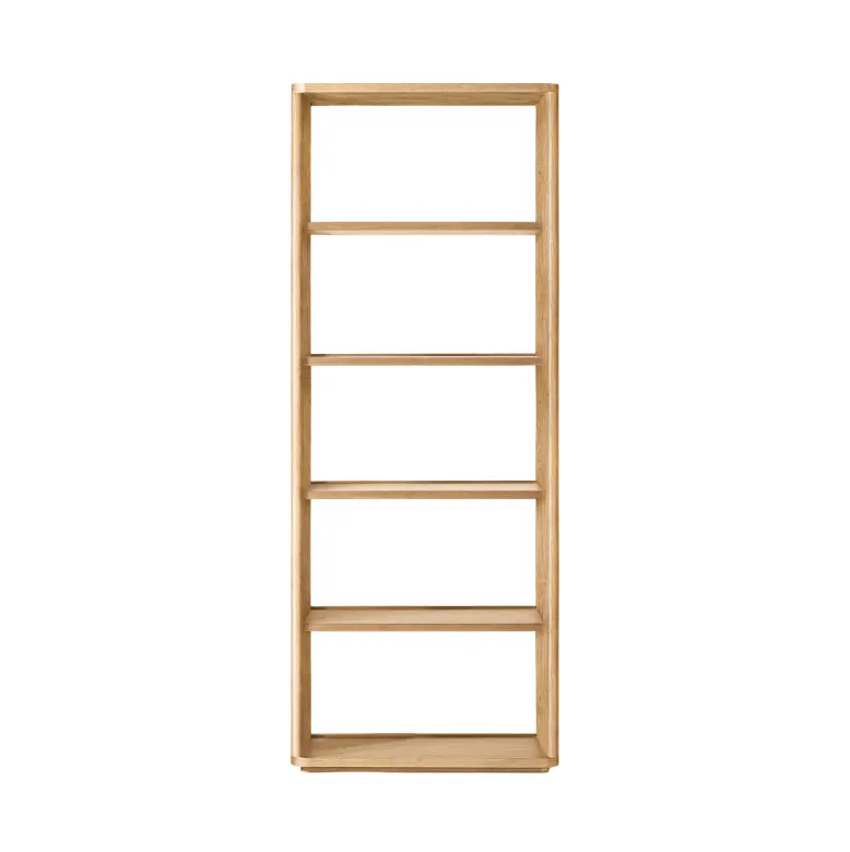Étagère Castillon en placage de chêne blanc, collection meubles de rangement ELWOOD HOME