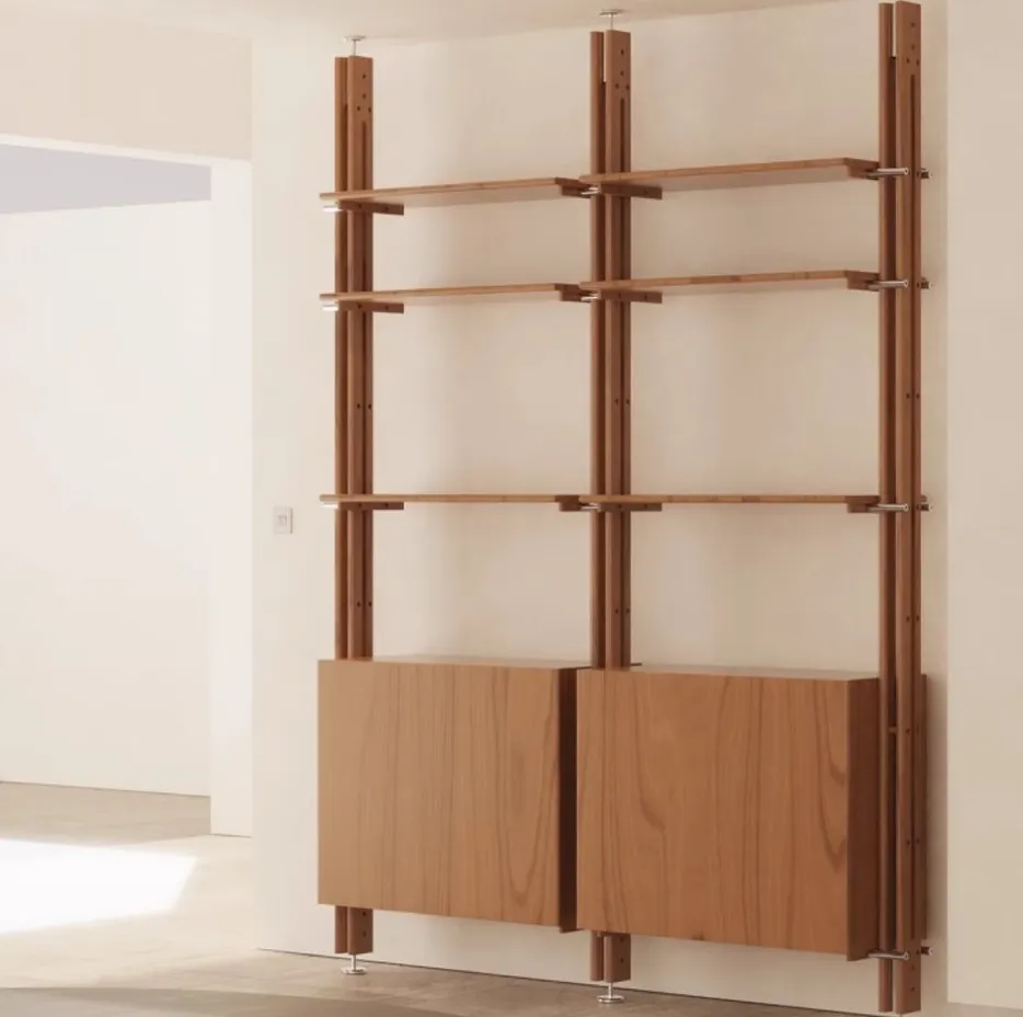 Étagère Massat en bois massif, collection meubles de rangement ELWOOD HOME
