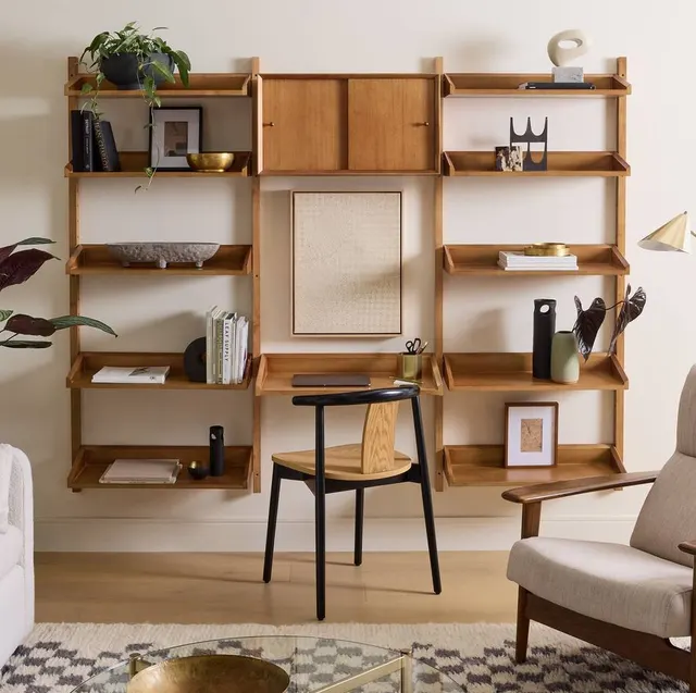 Étagère Mirepoix mid-century — meubles de rangement