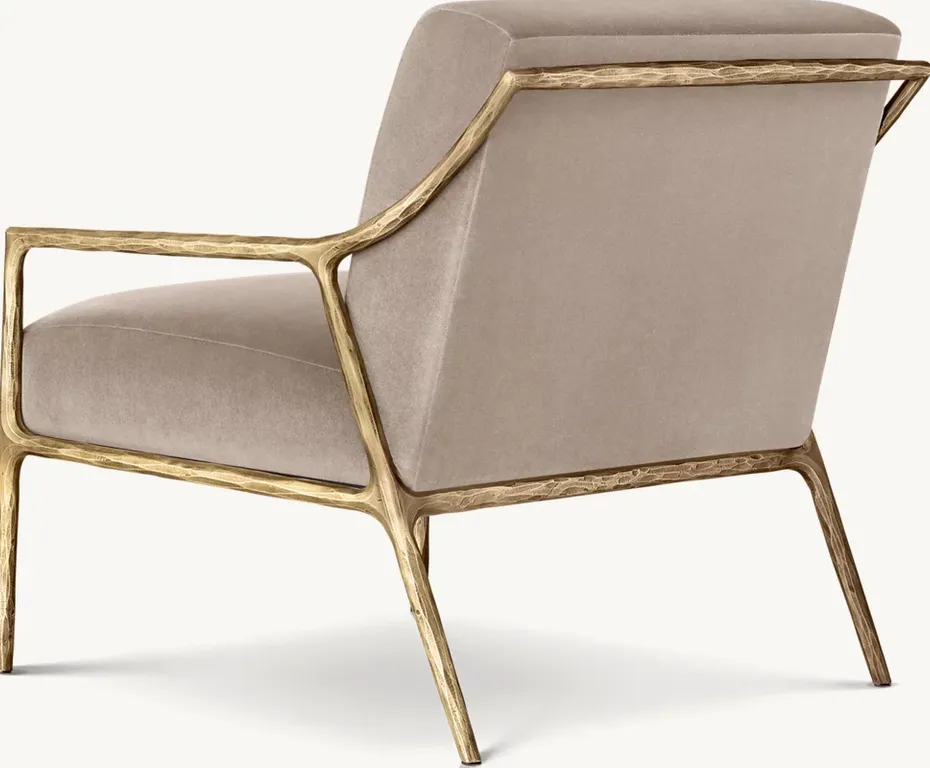 Fauteuil Aigues en velours, vue 4 sur 4