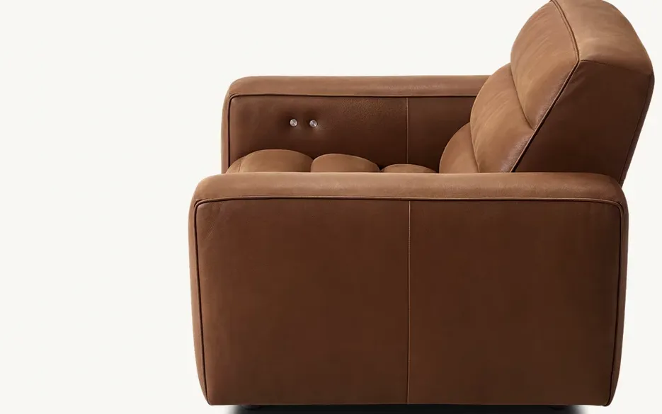 Fauteuil Arbois en cuir, vue 2 sur 5