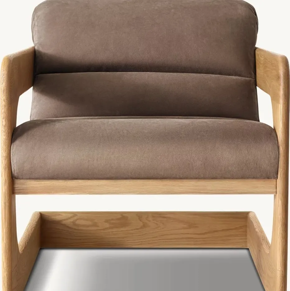 Fauteuil Arles en bois massif brun, vue 2 sur 5